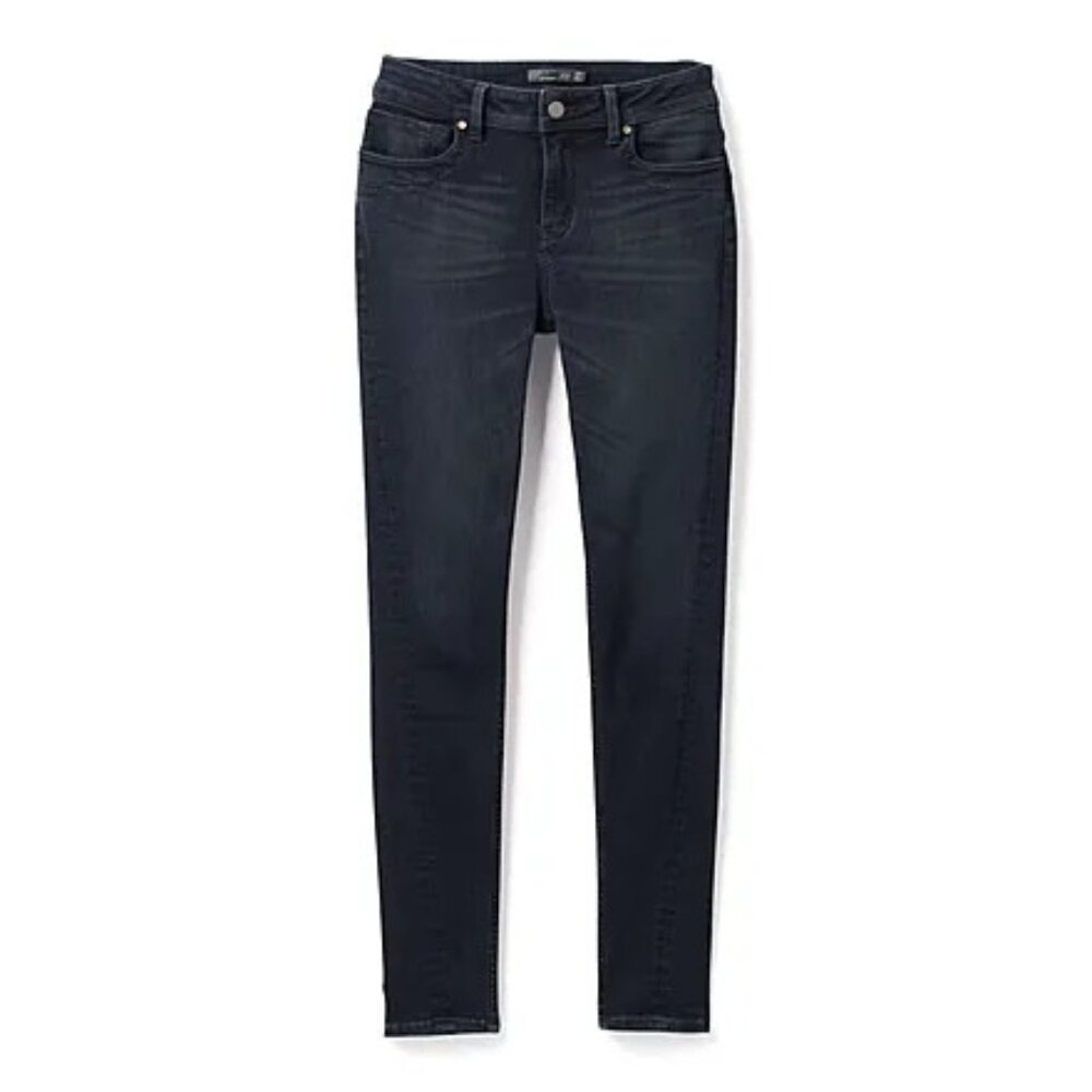 NEW Prana Soma Dark Wash Tinted Mid Rise Organic Slim Leg Fit Jeans Pants 26 NWT